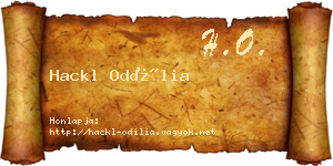 Hackl Odília névjegykártya